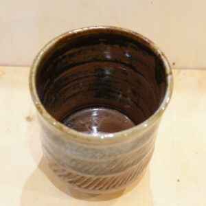 Inside of tea bowl - tenmoku glaze