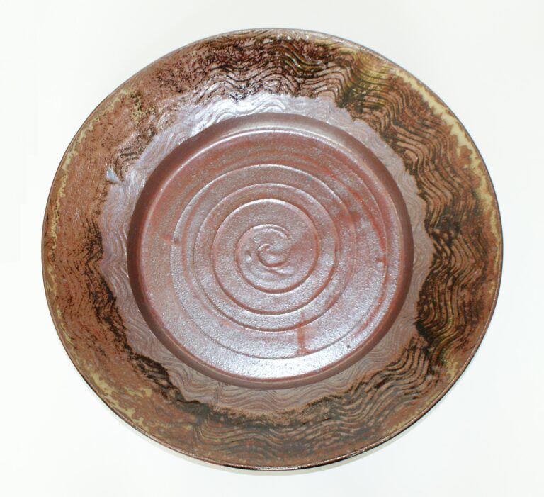 Large Reduction Tenmoku Stoneware Platter
